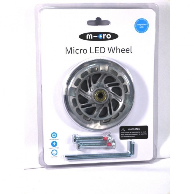 Колеса MICRO MINI LED светящиеся 120 мм (блистер) 2шт AC9038B