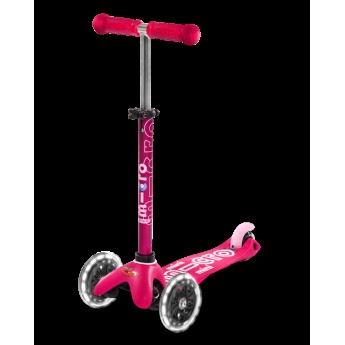 Самокат MICRO MINI DELUXE розовый LED светящиеся колеса